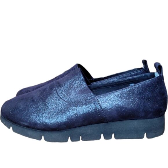 Yellow Box Shoes - Yellowbox Erma Black Shimmer Fabric Slip On Flats 7